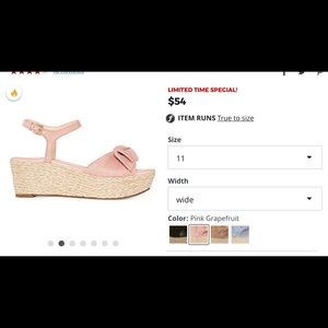 NEW never worn summer BROOKLYN WEDGED SANDALS